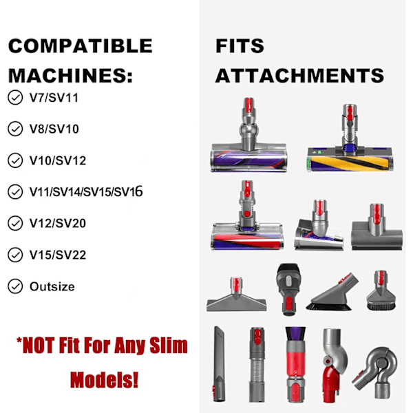 2 stk. opbevaringsholder til Dyson V7 V8 V10 V11 V12 V15 Outsize Cor
