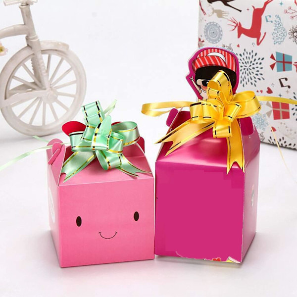 200 st (slumpmässig färg) paket med julbandsslingor för jul