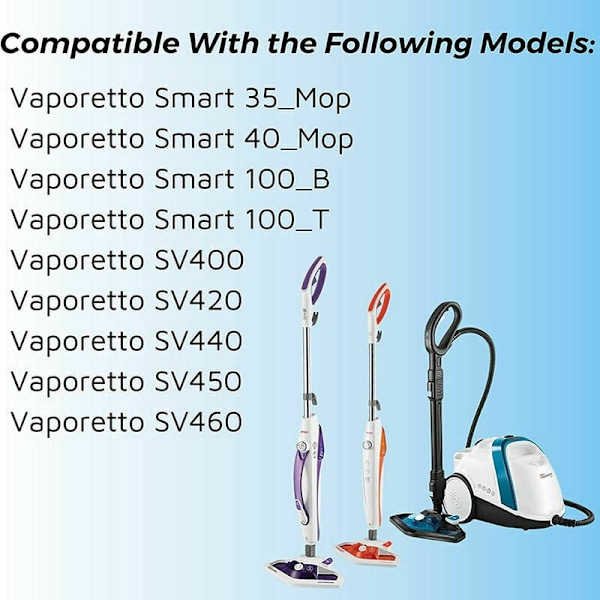 6 stk Polti Vaporetto Vaporforce Reservebørste, Smart 35Mo
