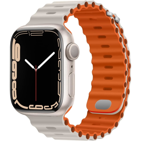 Star-Orange, kompatibel med Apple Watch band 41mm 40mm 38mm, sof