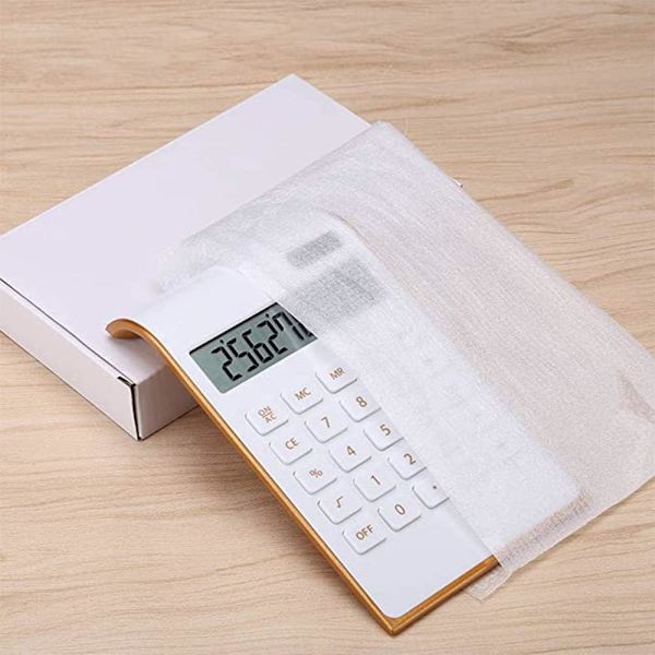 10-sifret skrivebordsregnemaskin, batteridrevet/soldrevet, vippbar LCD-skjerm