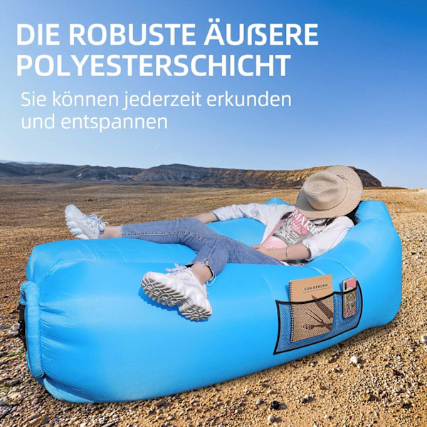 Uppblåsbar hängmatta utomhus soffa - Air Sofa hopfällbar strandstol