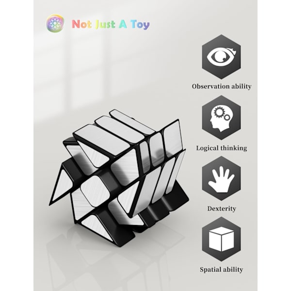 Speed ​​Cube Set av 2 Gold Mirror S Cube, Silver Windmirror Cube,