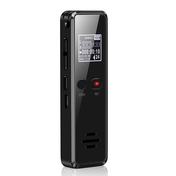 Digital stemmeoptager, 8 GB diktafon med metalkabinet og stemmeaktiveringskode, USB C lydoptager til konferencer