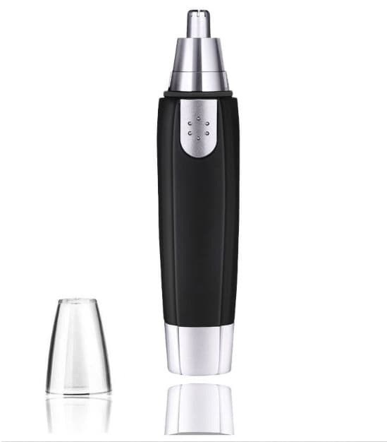 Silver näshårstrimmer 1 st, batteridriven näshårstrimmer