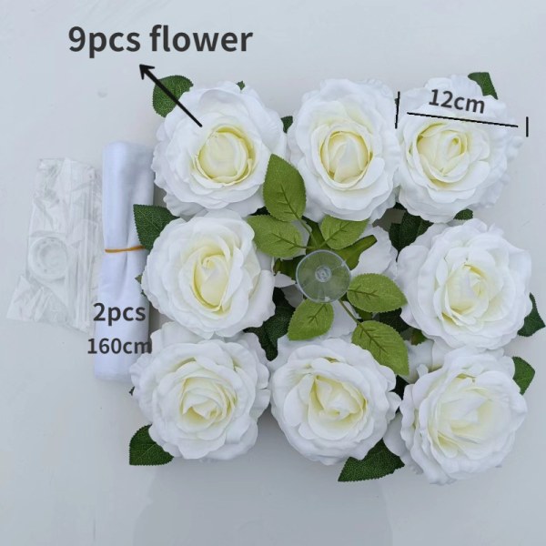 Simulerad vit ros, simulerad dekorationsblomma, bröllop, bröllopsbil