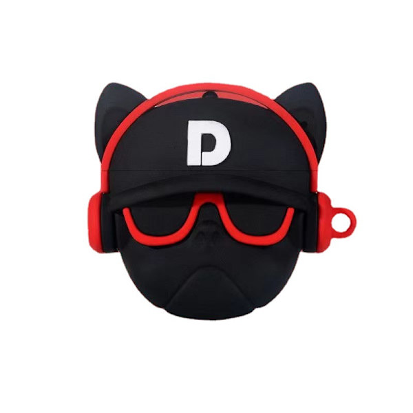 (Sort Rød) AirPods1/2 Bluetooth Headset Case, Silikon Trådløs