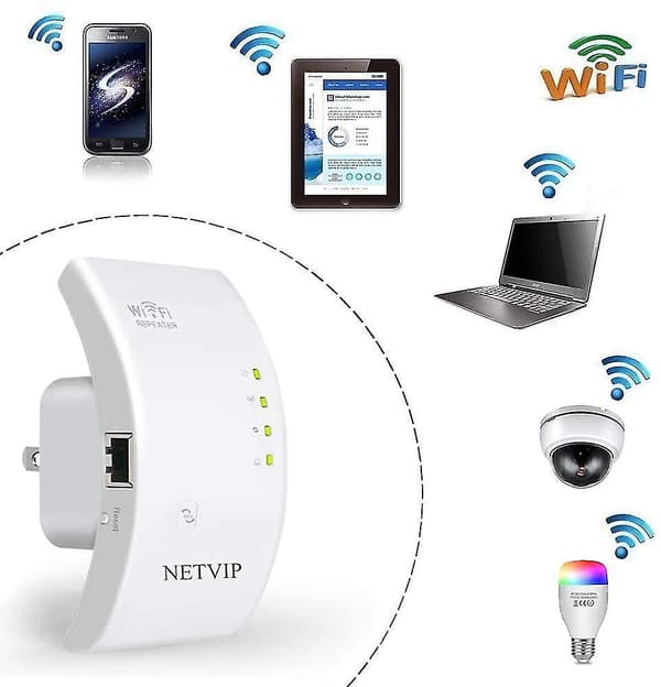 Wifi Extender Range Booster 300mbps Wifi Amplifier Dækker Op Til 2