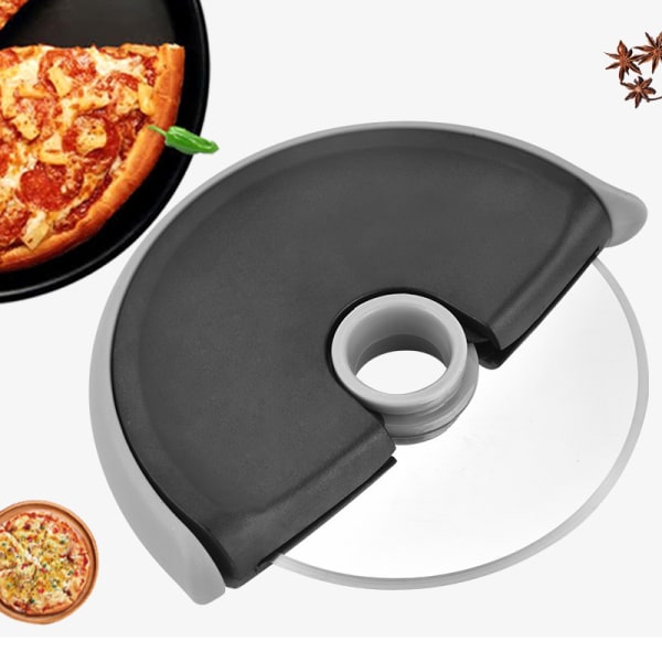 Easy Clean Disc Pizza Cutter, No-Frills Pizza Cutter för Toast, D