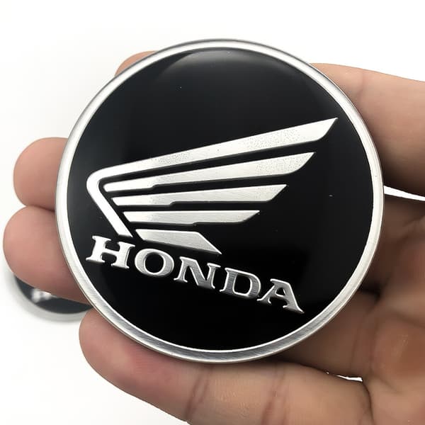 [Set om 4] 3D blå metallstickers, diameter 6cm, kompatibel med