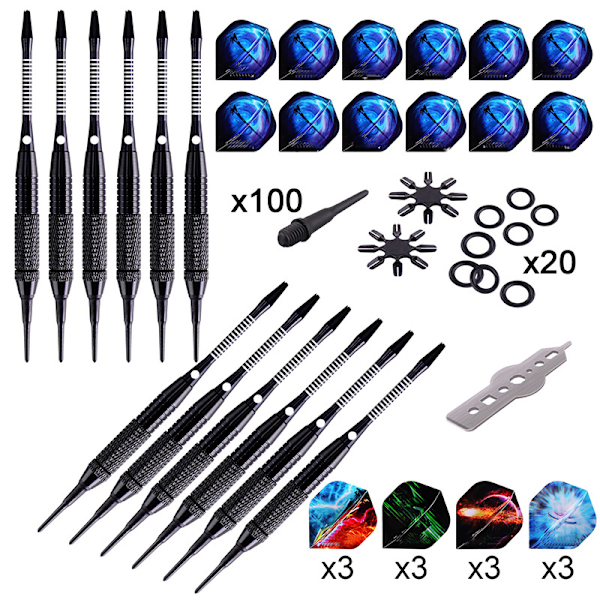12 Darts, Muoviset Kärkitikat, Ammattimaiset Dartsit 100 Kärjellä ja
