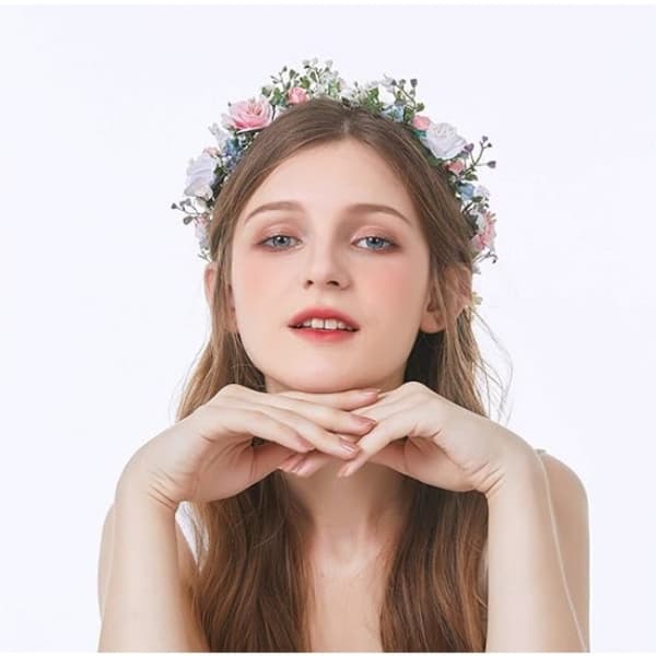Justerbar Blomster Hodebånd Blomsterkrans Krone Halo Hodeplagg Bryllup