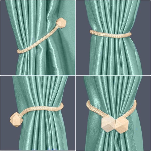 Magnetiska gardinuppsättningar 4-pack, praktiska magnetiska gardinuppsättningar