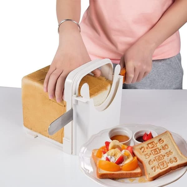 Brødskærer til hjemmelavet brød, justerbar og foldbar