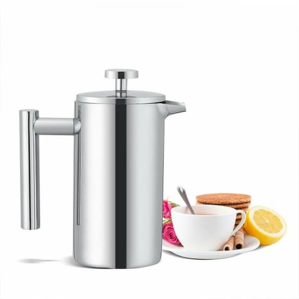 800 ml dobbeltlags rustfrit stål kaffemaskine