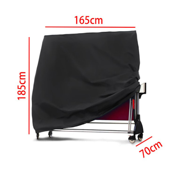 Skyddande överdrag för pingisbord 210D Oxford 165x70x185cm Svart