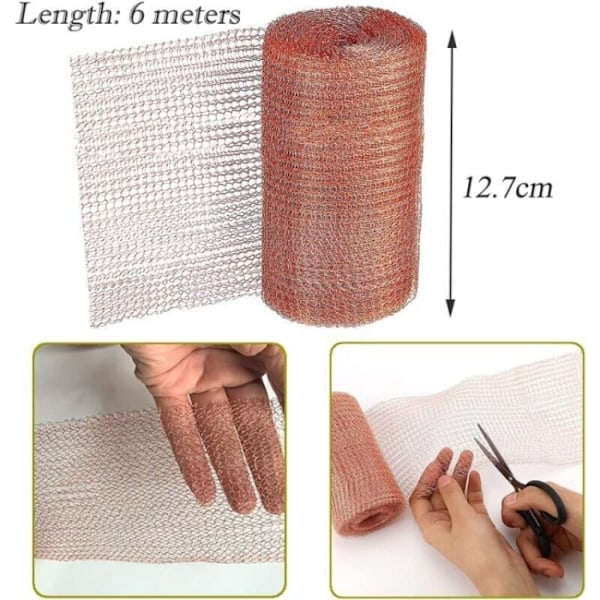 1 rulle 6 meter koppartråd, koppar nät anti snigel, snigel, möss