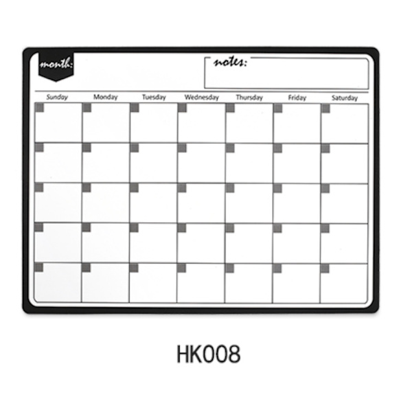 4 st torrraderingskalender-kit - magnetisk kylskåpskalender - månadsvis