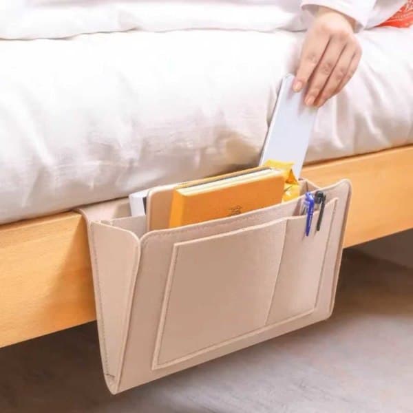Förvaringsficka för soffa eller säng Beige beige