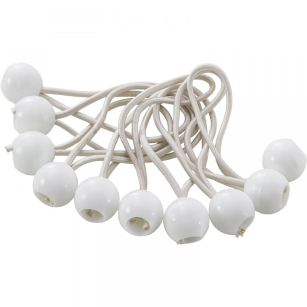 10 st presenningar snabbkopplingar vit 4MM plastkulhuvud rund