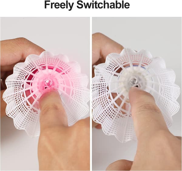 LED Badminton, 4 stk. oplyste badmintonbolde, LED Ba
