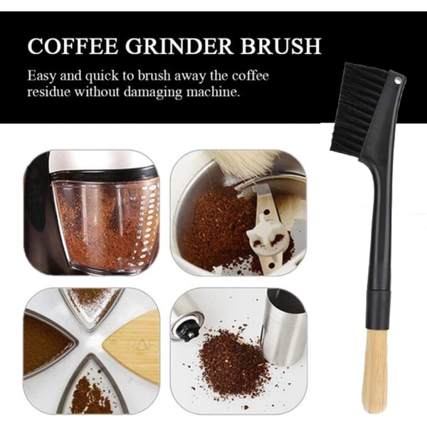 Dubbelhuvud kaffekvarn rengöringsborste, dammningsborste för espresso