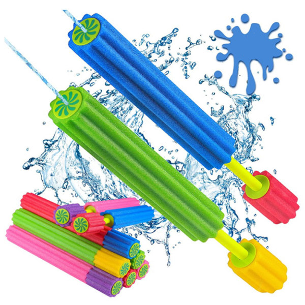 Foam Water Gun for Kids, 6 Pcs Long Range Water Gun, Water Cannon