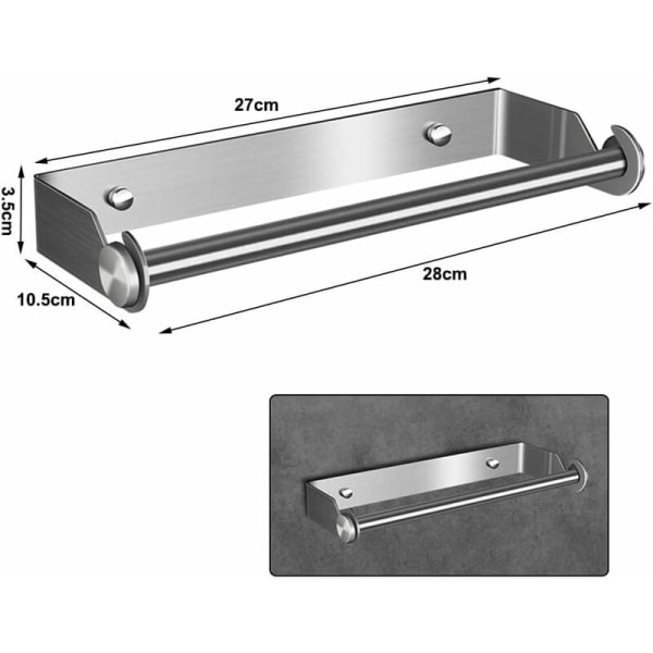 Vægmonteret papirhåndklædeholder, aluminium papirhåndklædeholder og