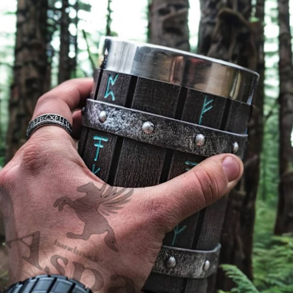 Viking Rune Krus Ølkortspil Mænds Ølkrus