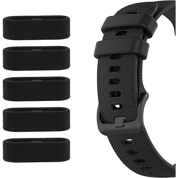 6 st Garmin klockring Smart Watch silikonbandöglor, gummibandöglor, Garmin klockarmband ersättningsringar, 18 mm