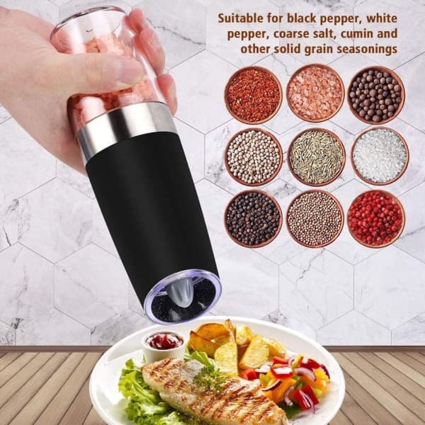 Elektriske salt- og pepperkverner med LED-belysning