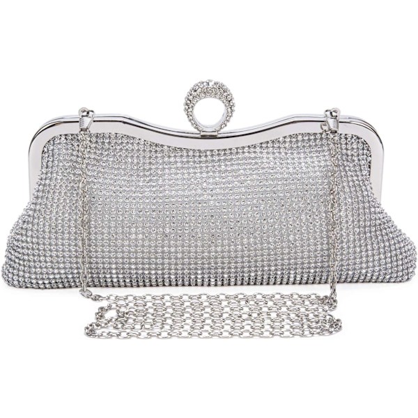 Kvinners glitrende rhinestone aftenkjole kvinner krystall diamant kveldskjole