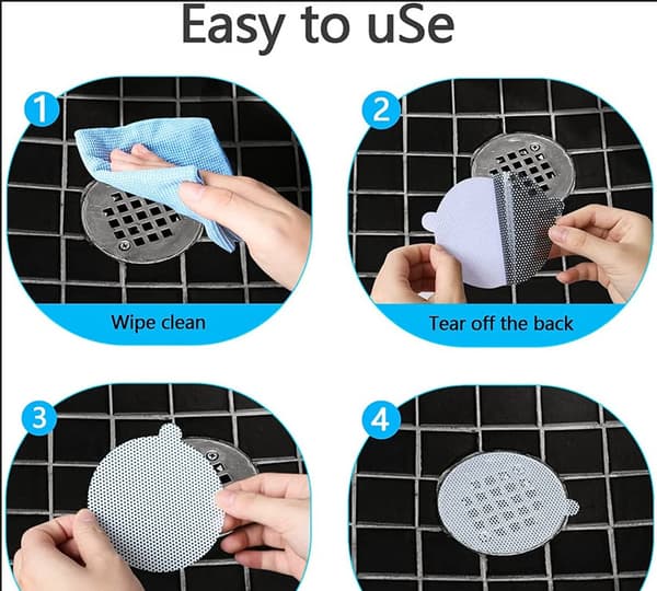 25 stk. Hår Catcher Net Stickers Engangs Hår Catcher Dusj Avløp