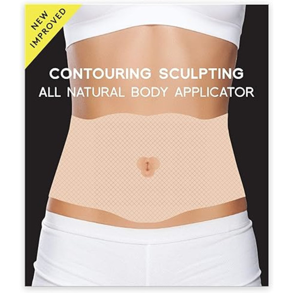 Naturlig skulpterande wrap för magdefinition - Ny och förbättrad enkel att använda kroppsapplikator wrap - av Shape and Tone (5 WRAPS)