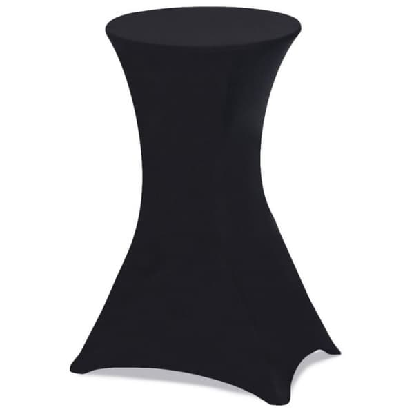 110*60 CM hvide covers til sammenklappelige høje borde（Sæt med 2，sorte）