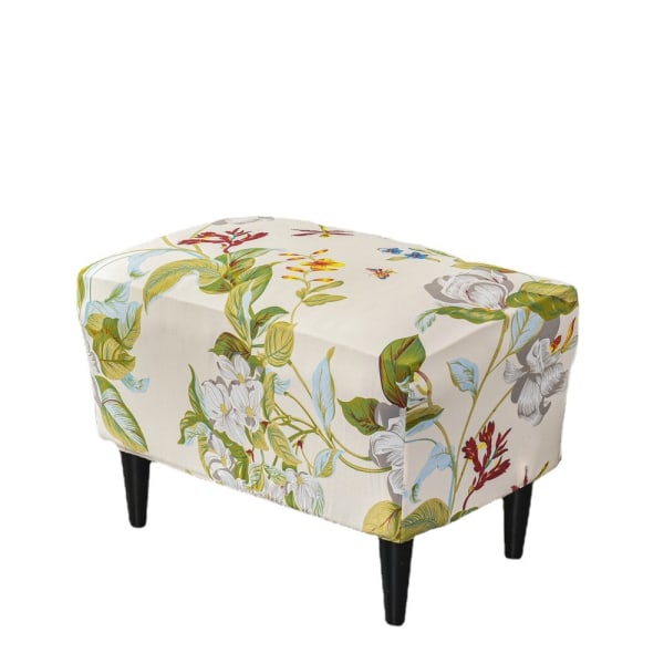 Ottoman-trekk, stretch, rektangulær, fotstøtte C