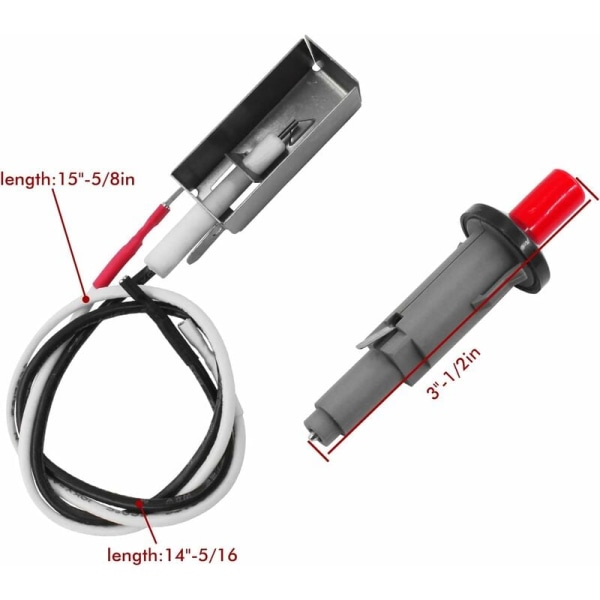 Piezo tenning erstatningssett for Weber Grill Modell 7510, Spirit