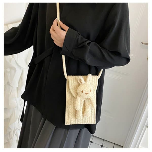 beige Mobiltelefon taske Messenger Bag BEIGE