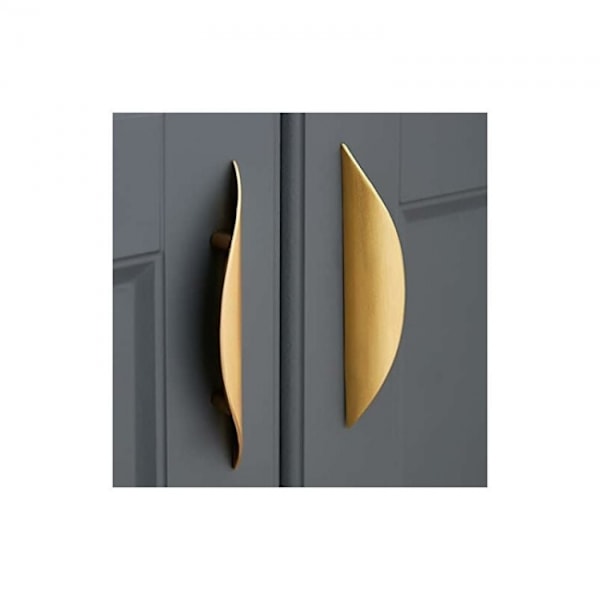 2PCS Gyllene Möbelhandtag - Guld Möbelhandtag Zinklegering H