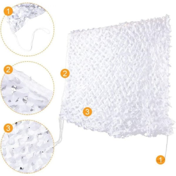 3x4 m Hvid Camouflage Net Rektangulær Skygge Sejl Design Camoufla