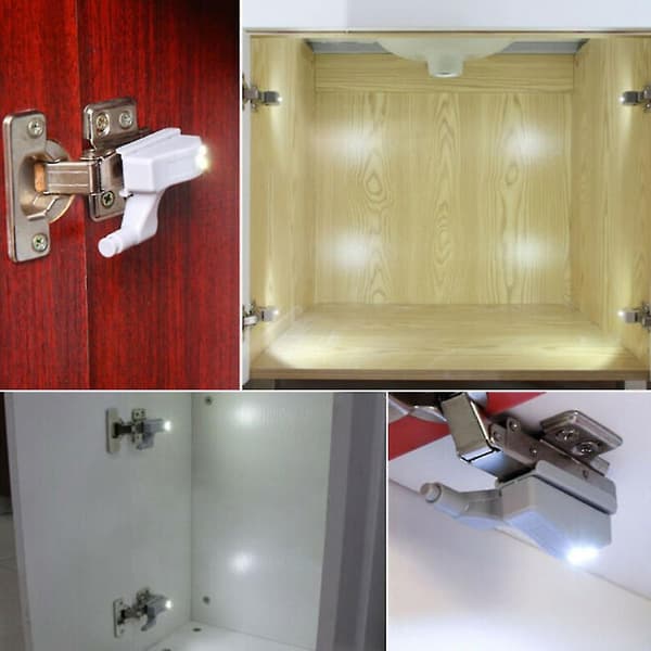 Led Sensor Lys Kabinet Skab Garderobe Hængsel Lys