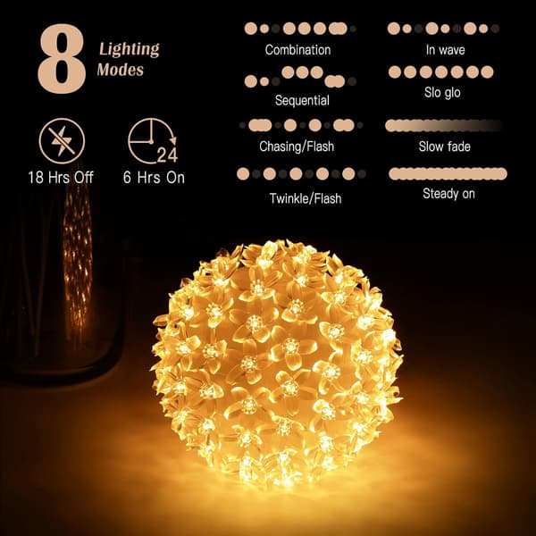 2 pakker 14CM LED-lyskæder, julelys med 100 batterier