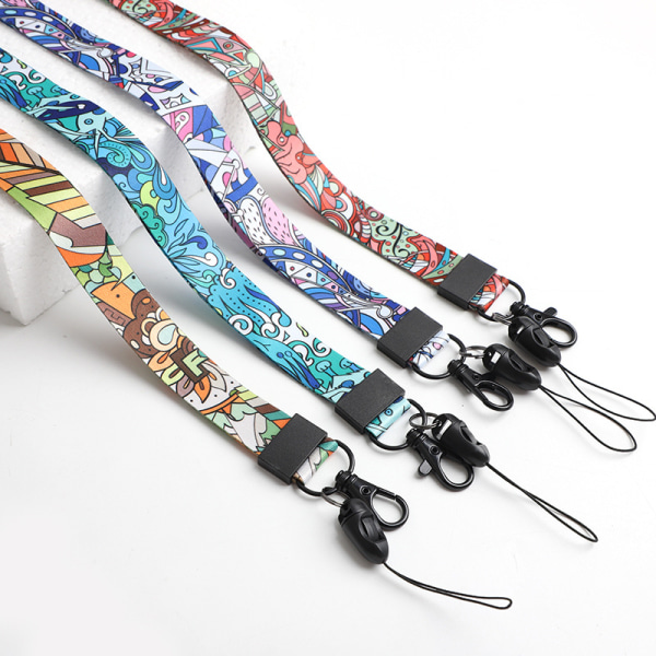 4 st Halsband Lanyard, Fullfärg Dubbelsidig Tryck och Ide