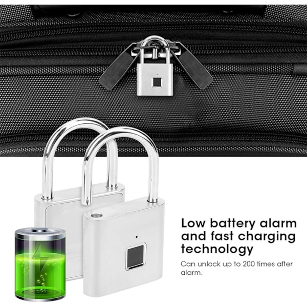 Smart fingeravtryckslås, Mini Durable Security Electronic Padlo