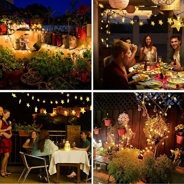 Utomhus solcellslinga, 100 LED solcellslinga utomhus 1
