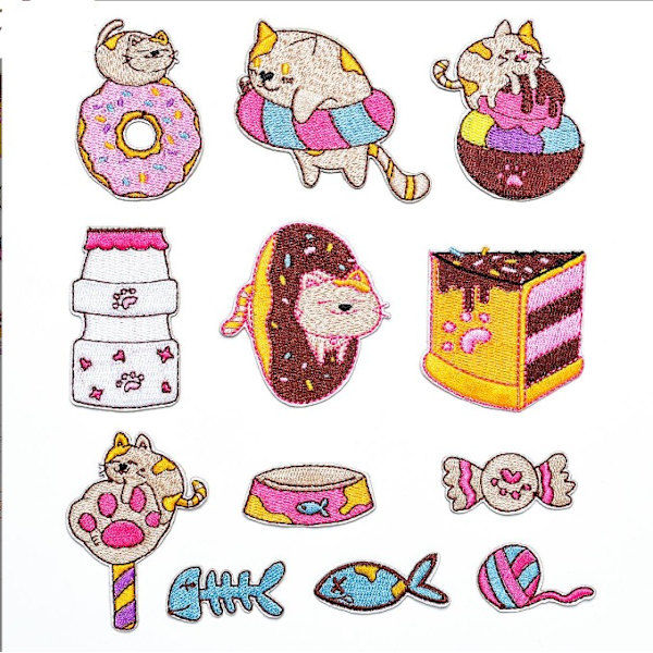 12 Meow Star kangastarraa Piirrettyjä Kirjonta tarroja Amazon Ki