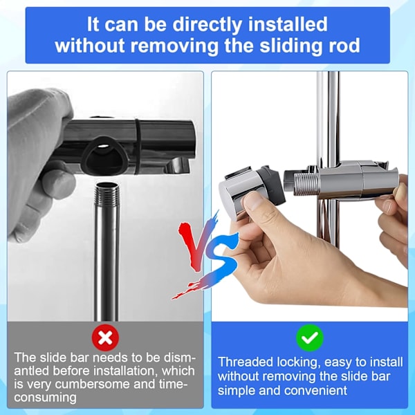 1 stk. bruseholder, 18-25MM justerbar diameter, krom + ABS