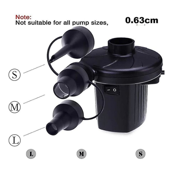 3 kpl suutinputkea ilmapumpulle, sovitin ilmapumpulle