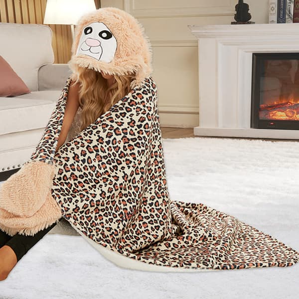 Sloth hette teppe 120 x 150 cm (Leopard) Sloth gave gave ide
