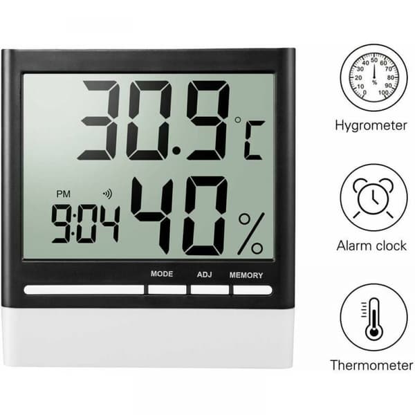 Elektronisk innendørs digital hygrometer-termometer, trådløs digital hygrometer